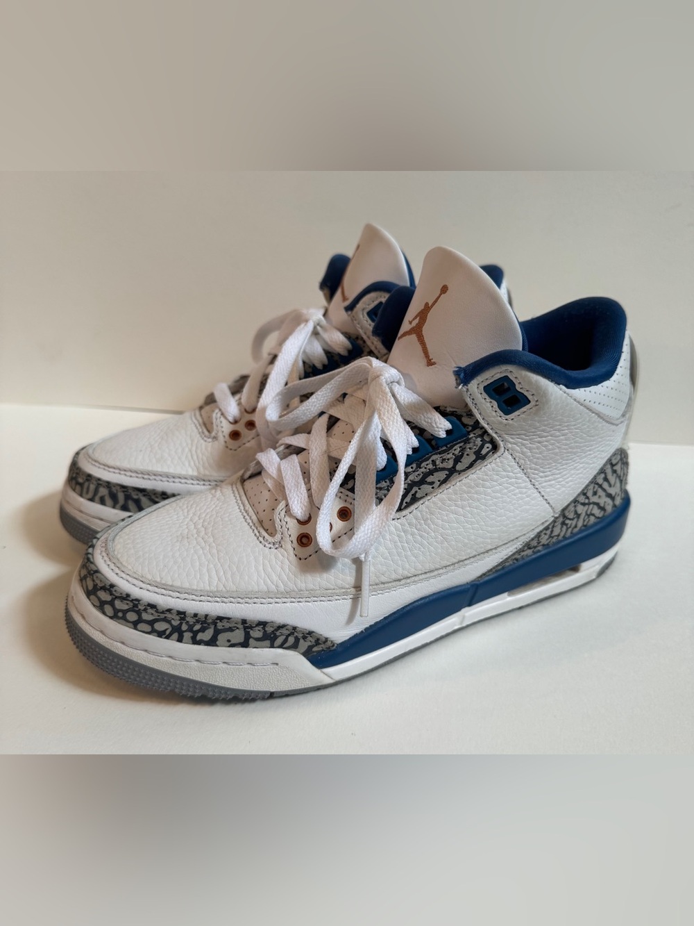 Air Jordan Retro 3 Washington Wizards Blue White Hightop Youth 5.5